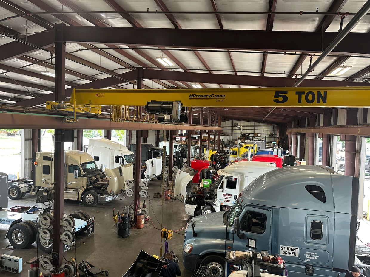 Redneck Diesel's Shop Bays with a 5 Tone crane and 16 bays dedicated to big rig repair