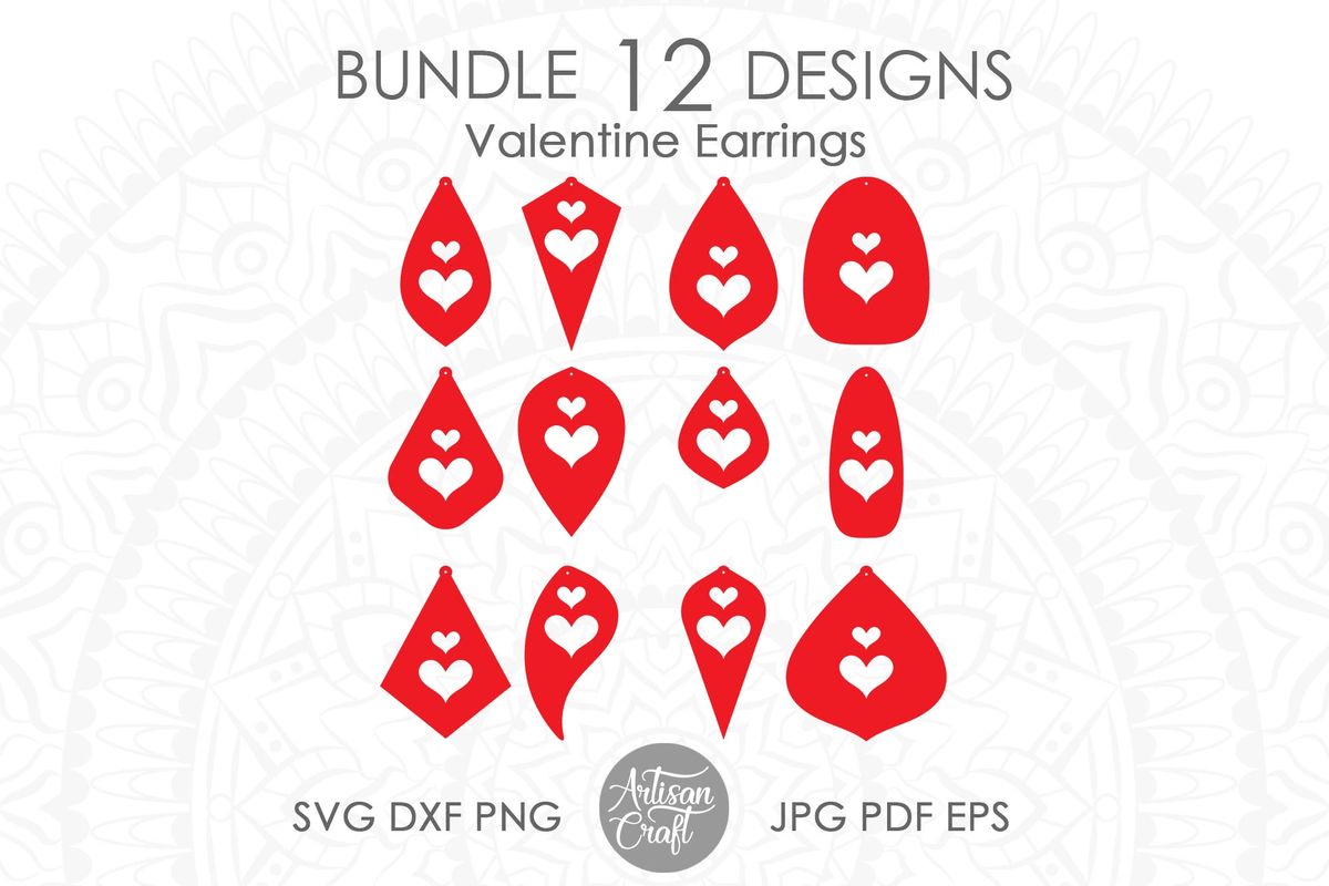 Download Valentine Earrings Svg Cut Files