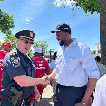 Donnie Palmer wants to reconcile the relationship with the police and the people. 