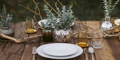 Rustic table setting, Thanksgiving table setting, Christmas table setting