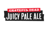 Grateful Dead Juicy Pale Ale logo with bold red and white text on black.