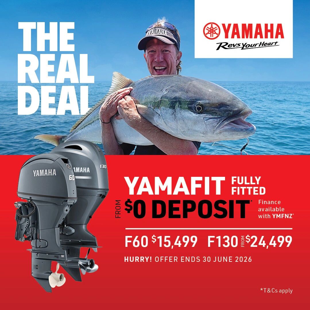 Yamaha outboard motors offer zero deposit financing for fishing enthusiasts.
