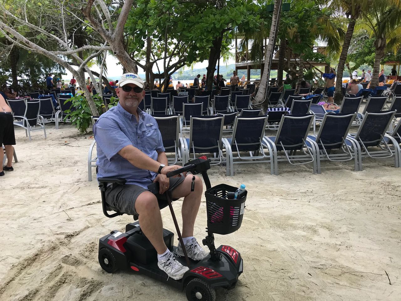 Some beaches are compacted enough to drive on, but others are just too soft. Do a short test drive to see how much offroading you and your scooter can do. Some beaches are compacted enough to drive on, but others are just too soft. Do a short test drive to see how much offroading you and your scooter can do.