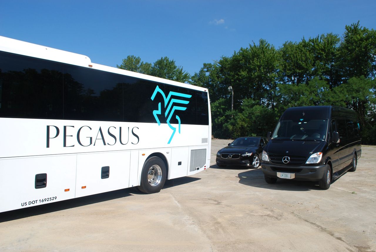 The new facility will house the growing Pegasus fleet, ranging from luxury sedans to executive vans to motor coaches.