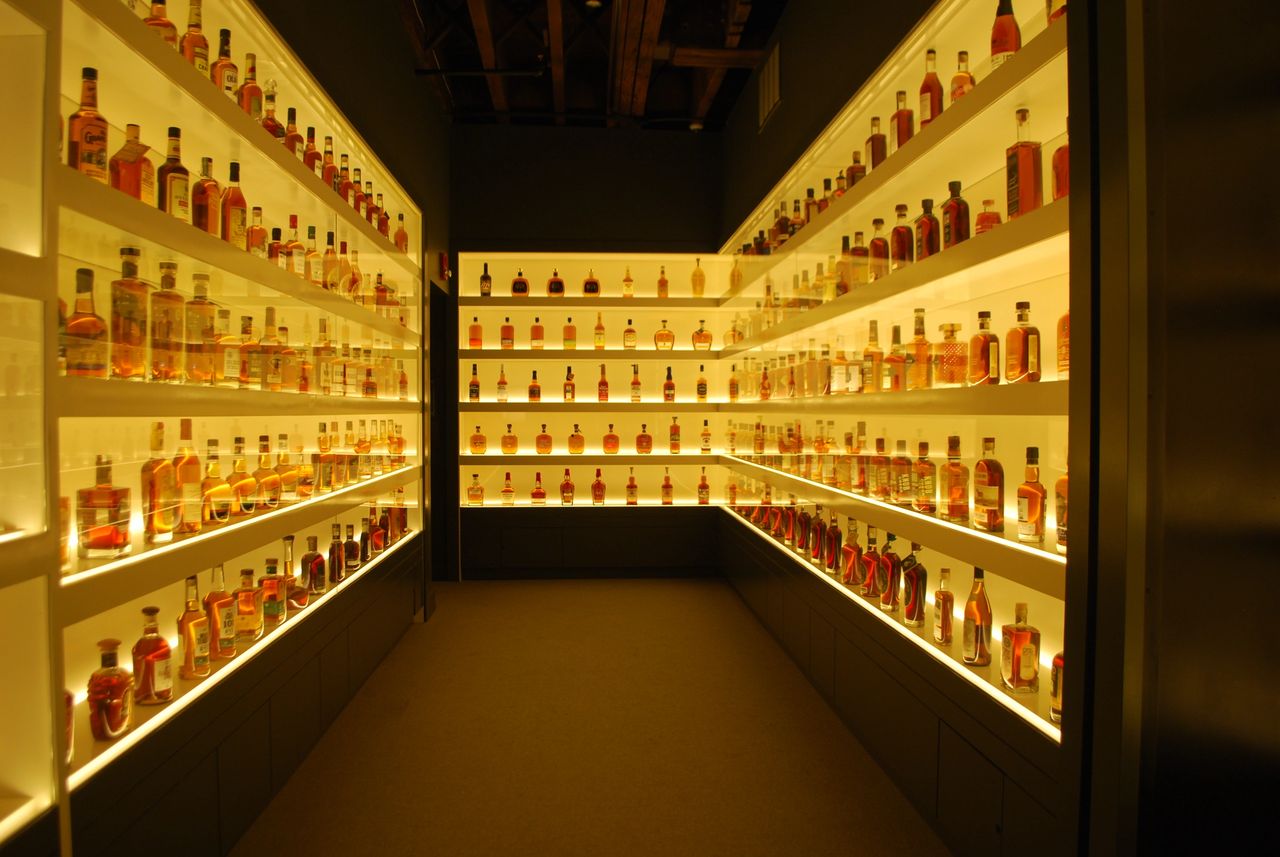 See the 500-plus brands of bourbon being made in Kentucky today in the Frazier History Museum Bottle Hall.