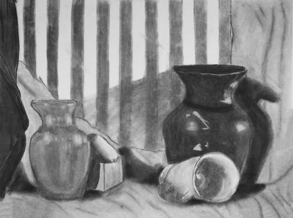 Stephanie Resh, Still-life, 2025, Charcoal, (18x24)	