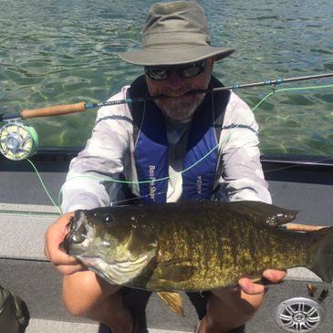 Small Bass fly fishing, Lake Erie, Crystal Beach, Buffalo, Niagara Falls Ontario 