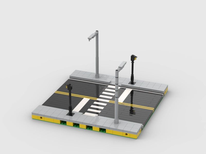 Lego 8 wide mils straight road plate with crosswalk instructions