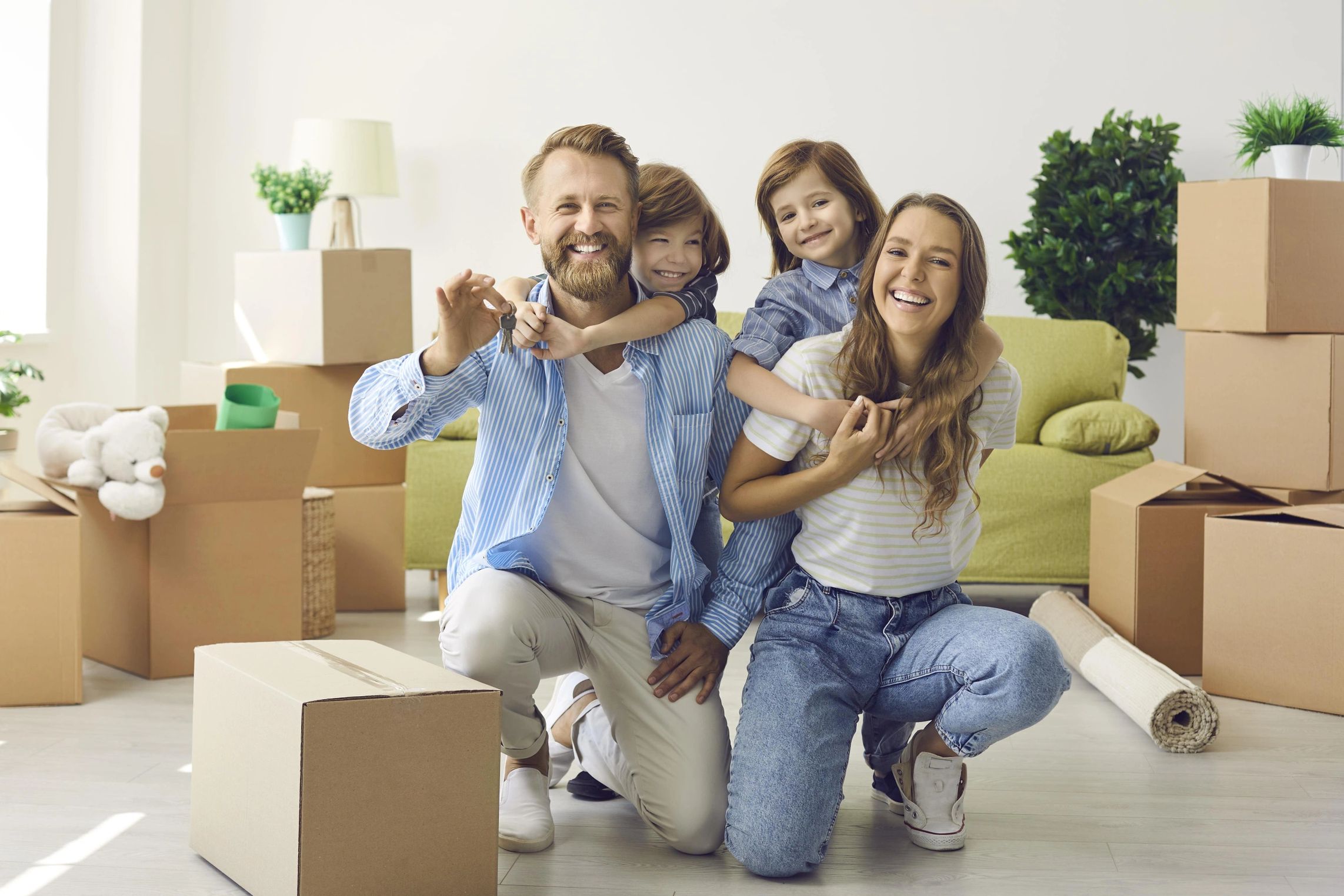 Colorado homebuyer family moving into new home using CHFA down payment assistance