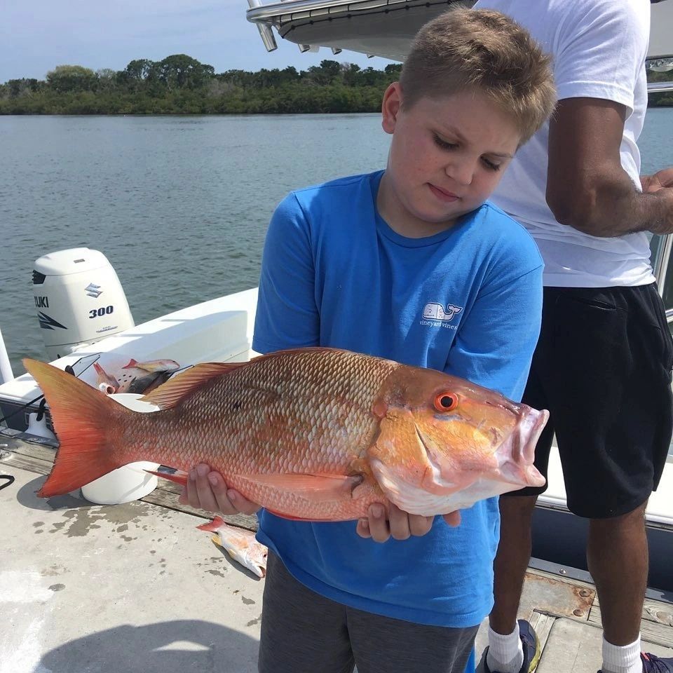 Snapper caught deep sea fishing in Daytona Beach Snapper caught deep sea fishing in Daytona Beach