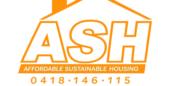 Logo for Affordable Sustainable Housing with contact number 0418 146 115.