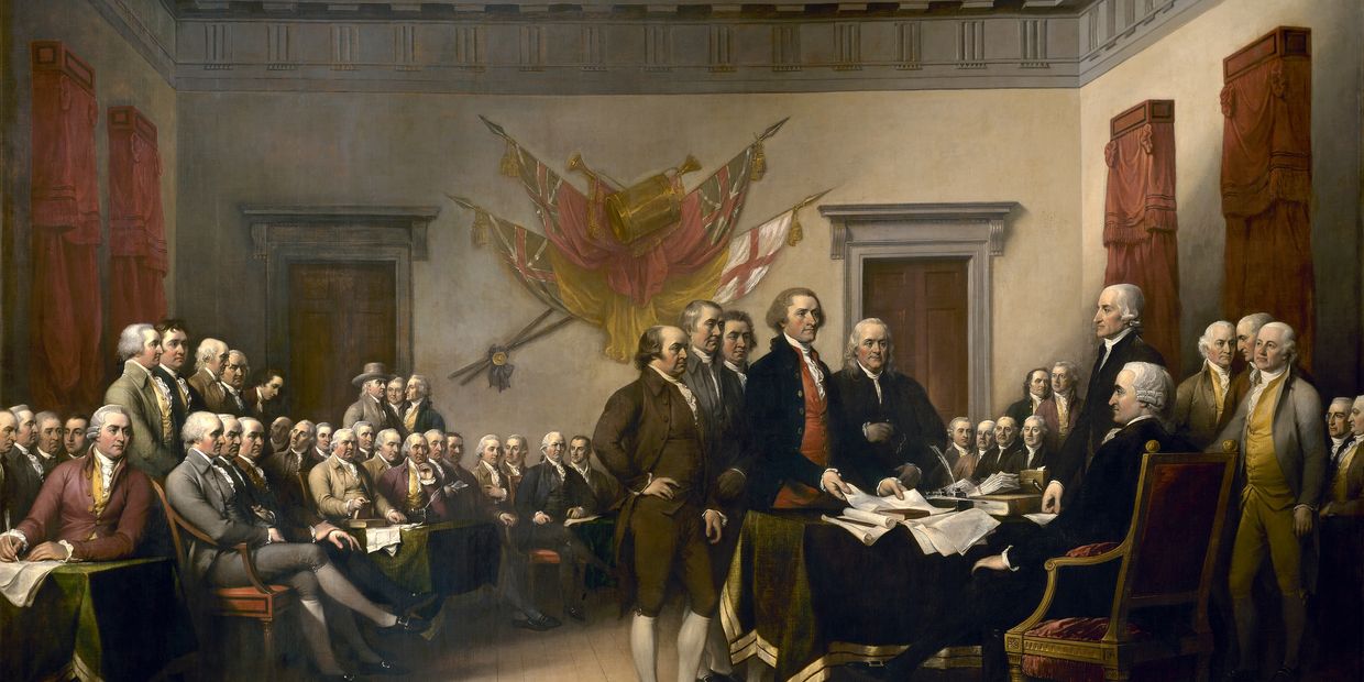 John Trumbull Painting Signing of the Declaration of Independence.