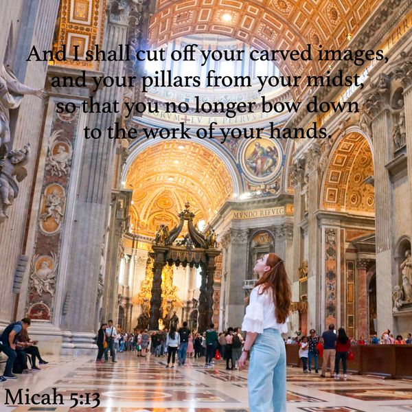 Religion, idolatry, catholicism, bow down, statues, idol worship, Vatican, false god