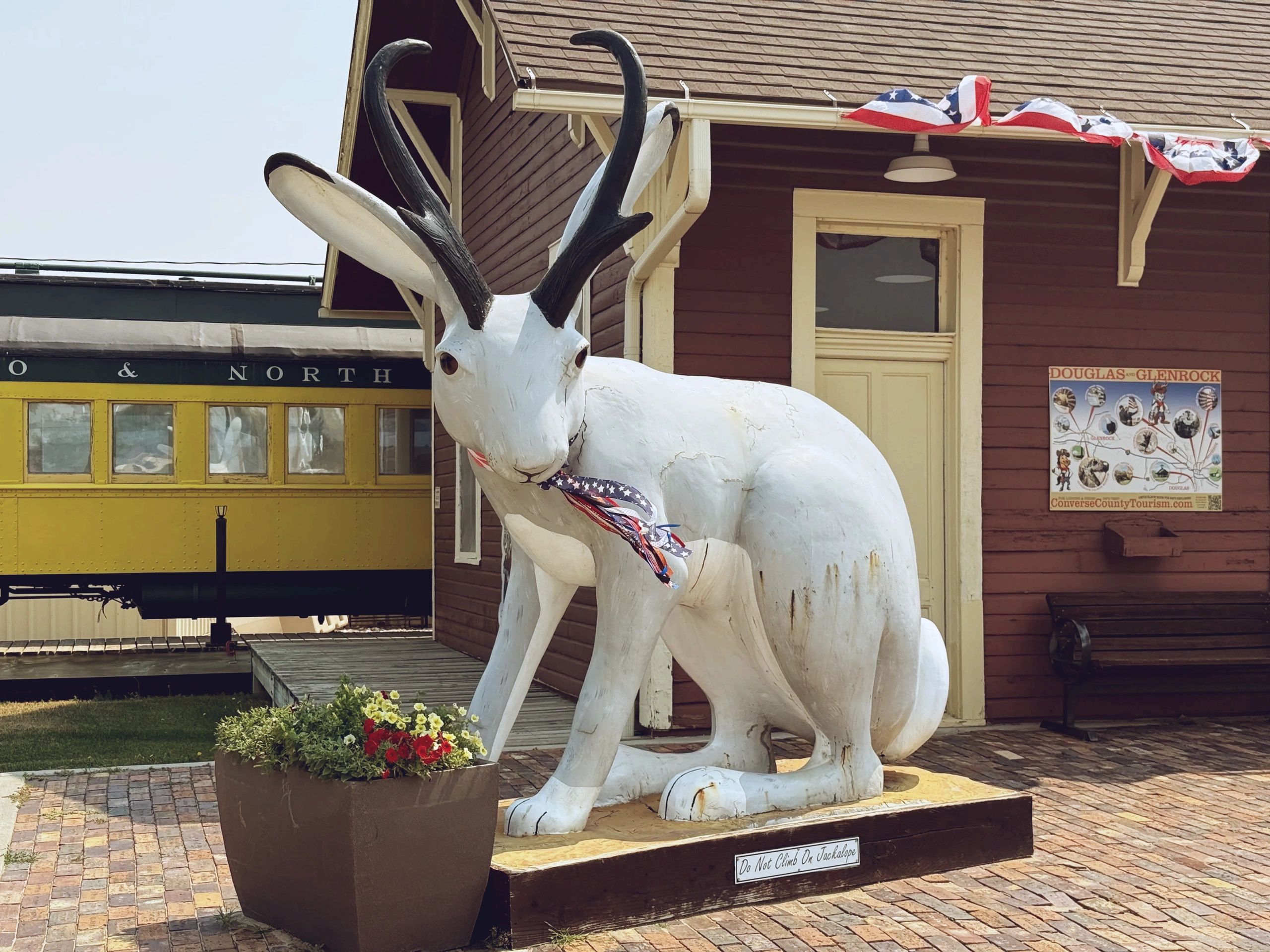 Authentic Jackalope statue, Douglas WY. 