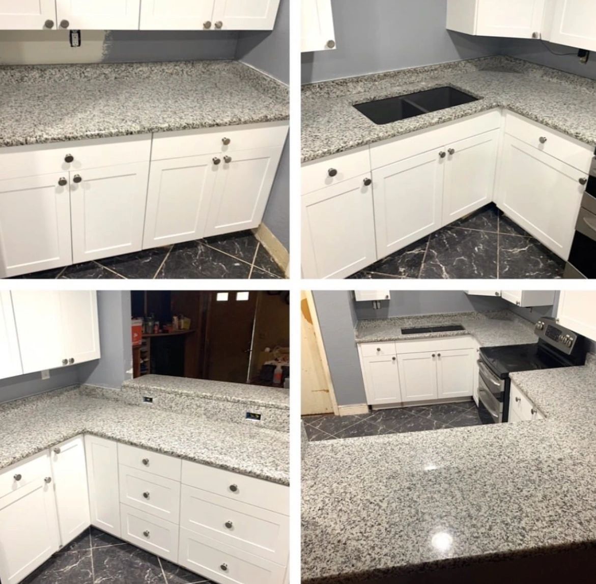 Bianco Sardo Granite Countertop Installed In Orlando Fl