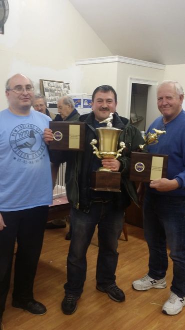 Hasan receiving New England Open Trophies with Bob McKenna and Kevin Williams