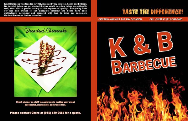 K&B Barbecue Menu