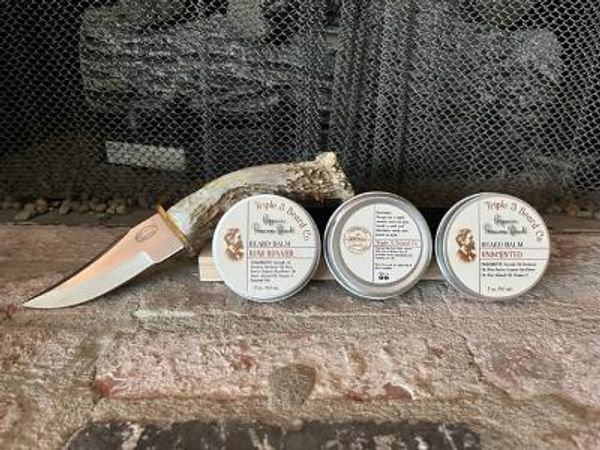 Set of Three Jars of Creams on Display