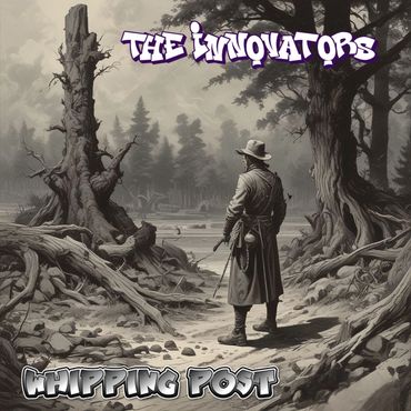 Lone figure in coat overlooks bleak waters; title "The Innovators: Whipping Post" evokes hardship.