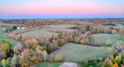 Beautiful sunset image taken by drone