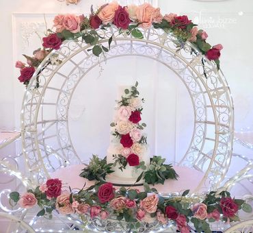 Princess carriage cake Stand, wedding cake, fairy tale wedding, Disney themed wedding. stylist