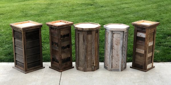 Variety of custom built taxidermy bases for trophy game mounts, built by Nichols Taxidermy Bases.