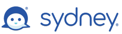 Logo featuring a smiling penguin face next to the word 'sydney'.