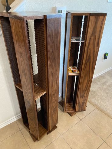 Walnut CD/DVD carousel