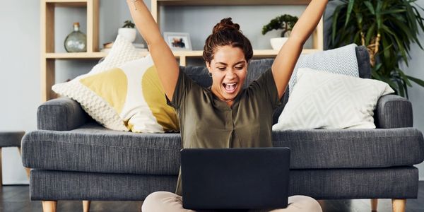 Woman displaying positive emotions
