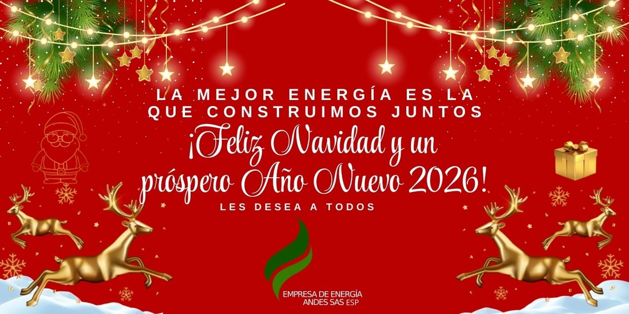 Feliz navidad y próspero año nuevo les desea EMPRESA DE ENERGÍA ANDES