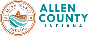 Official logo of Allen County, Indiana, featuring a seal and bold text.