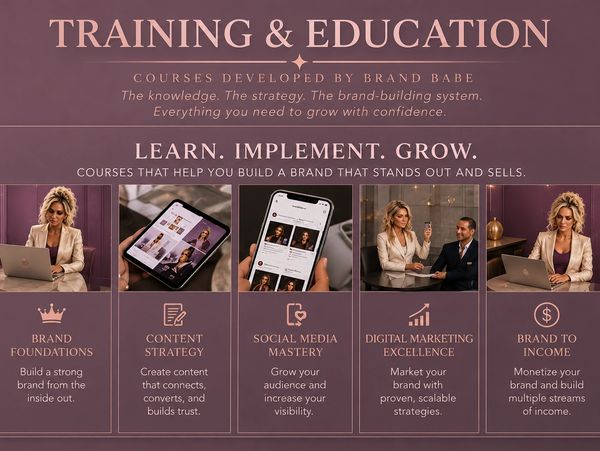 Training and education courses to build and grow your brand with confidence.