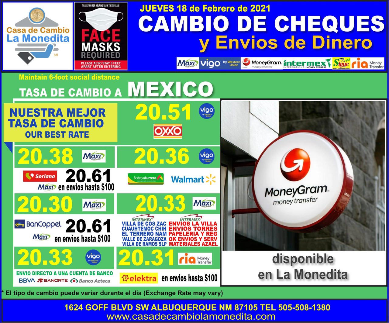 DOLAR HOY - JUEVES 18 de Febrero de 2021