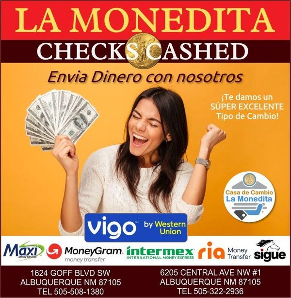 La Monedita - Cambio De Cheques, Envios De Dinero
