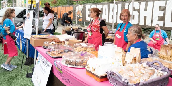 The Christine's Hope team at the Cleveland Brown Training Camp Bake Sale 2023.