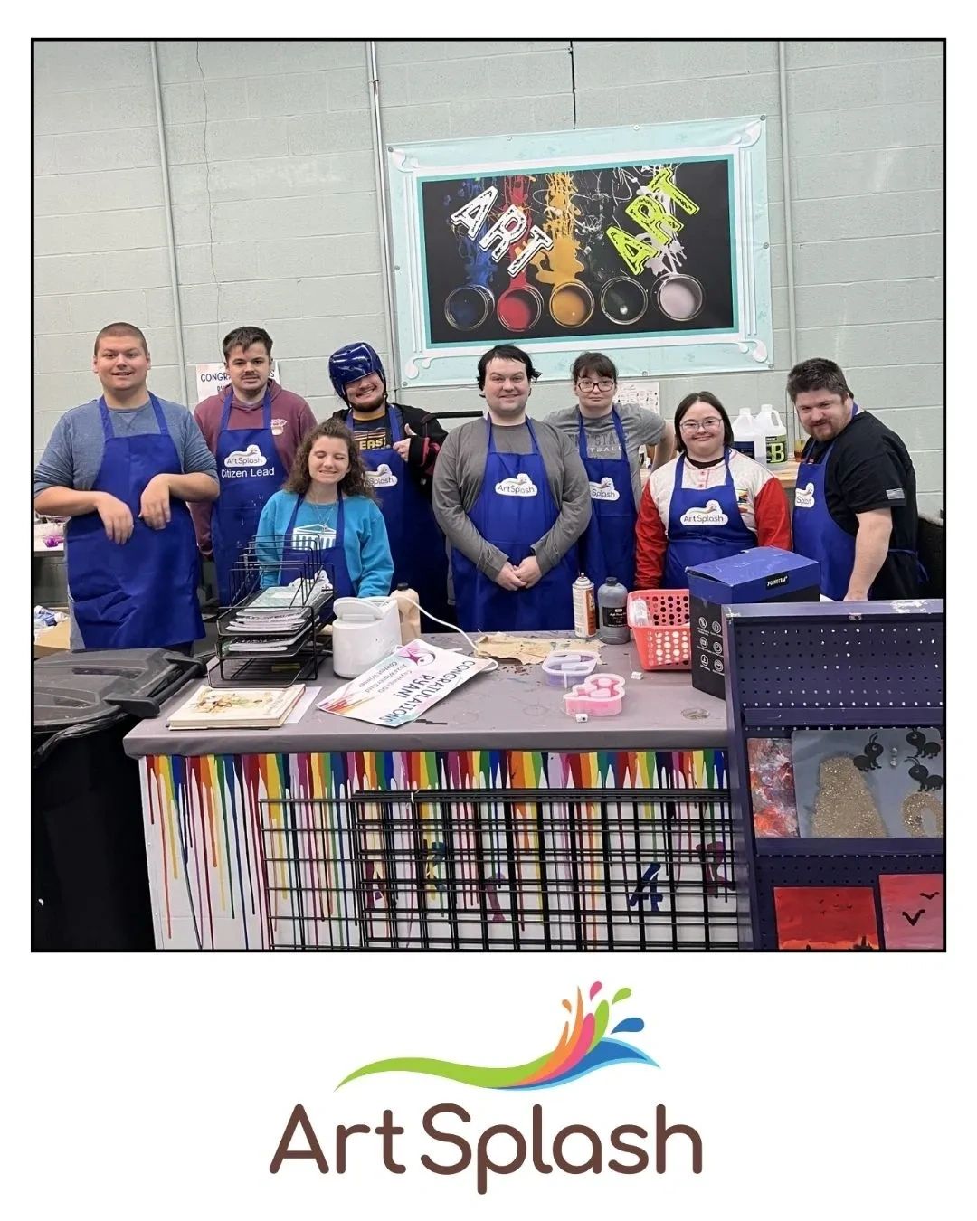 The ArtSplash team of Cycle 3 (2025). These are the faces of the differently -abled adults that make