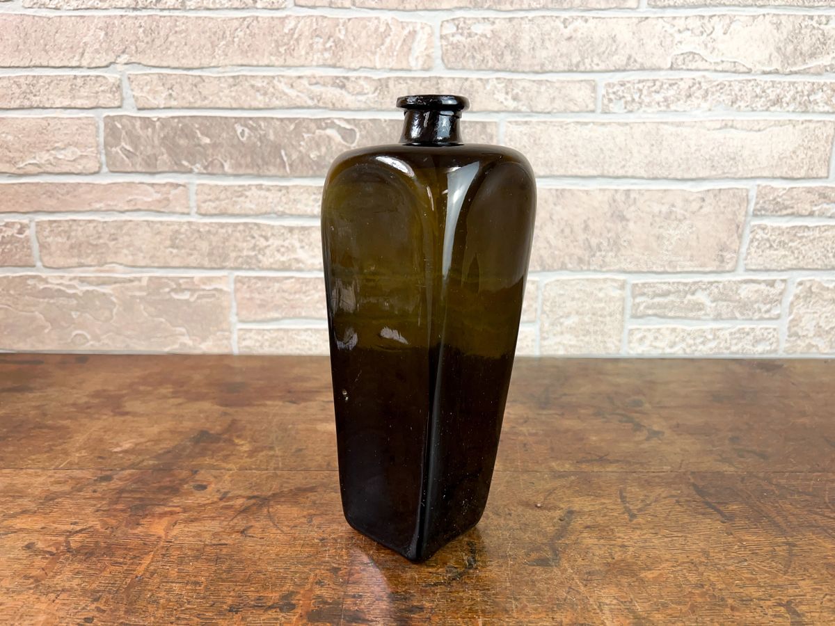 Antique Dutch Blown Glass Case Gin Bottle C.1850