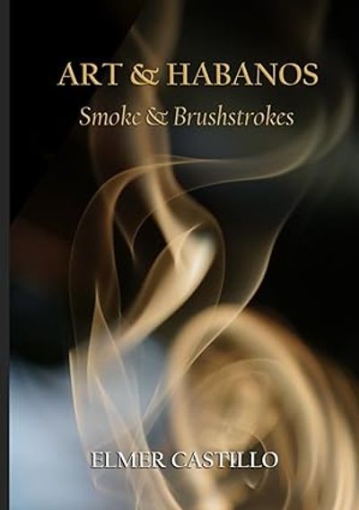 Book cover with smoke art and title