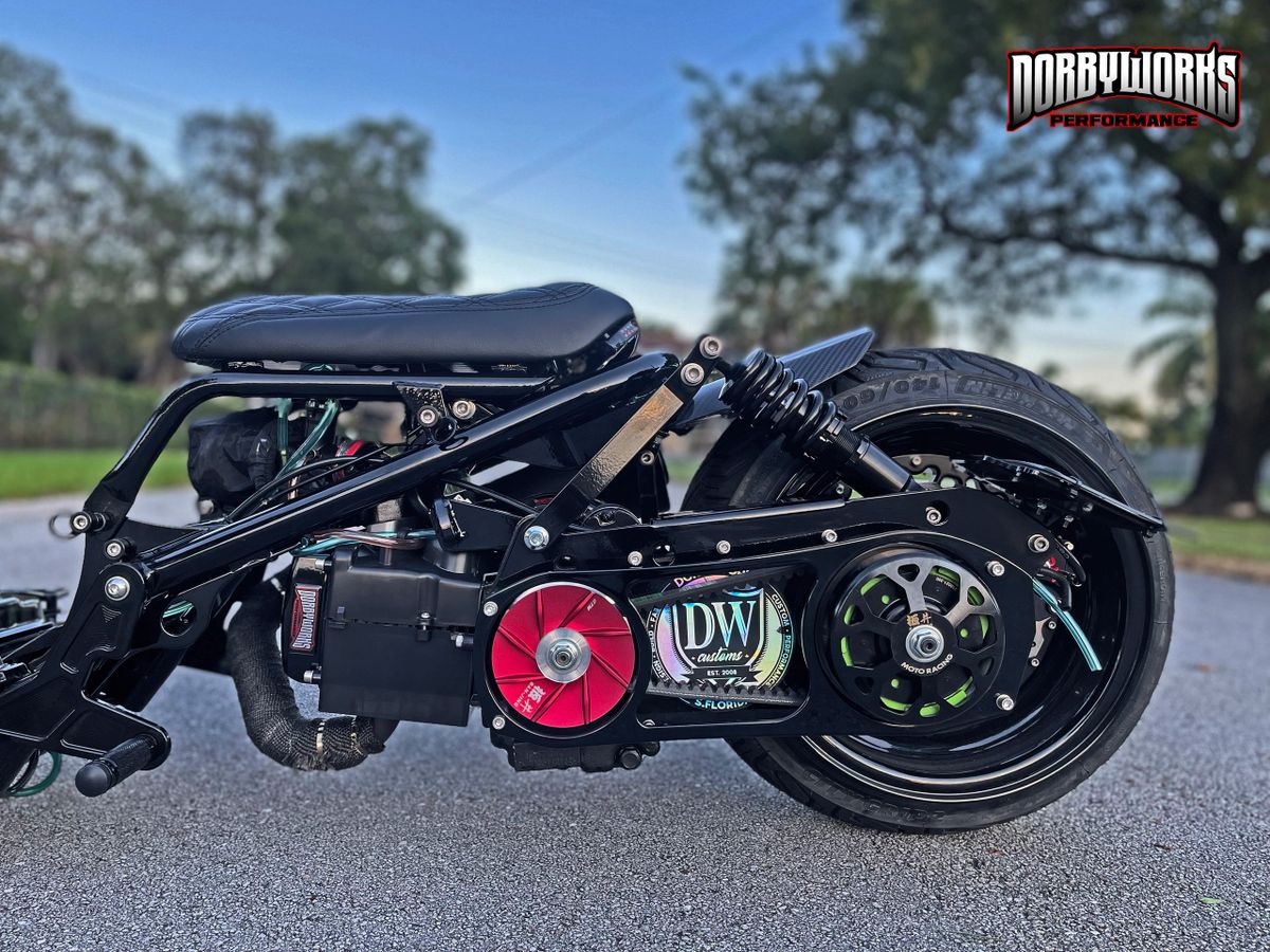 Honda Ruckus seat frame bracket lowered