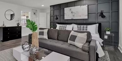 Large potted plant bringing a touch of nature and vibrancy to the space.