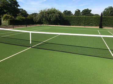 beautiful tennis court with blue sky 