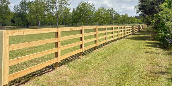 4-Board Horse Fence Completed in Mendes, Ga. 