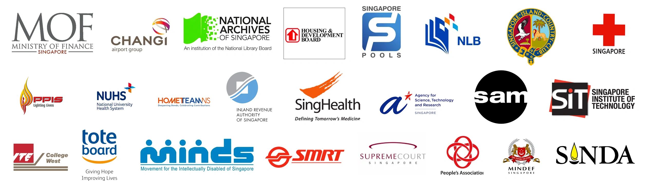 Logos of various Singaporean government agencies and organizations. Photography services, photography service, photography services singapore, photoshoot services