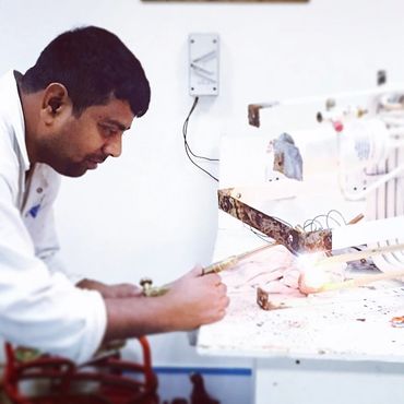 Worker doing welding work