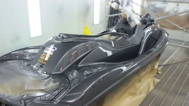 Paint job done by XTL marine on a  premium speed boat 