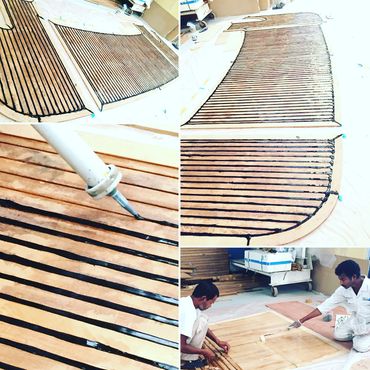 Yacht flooring work by XTL Marine