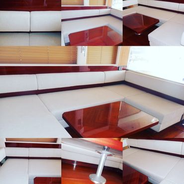 Premium yacht upholstery work done by XTL Marine