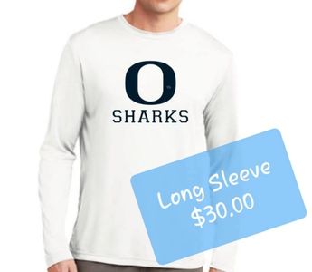 Oasis Sharks Long Sleeve Dry Fit White