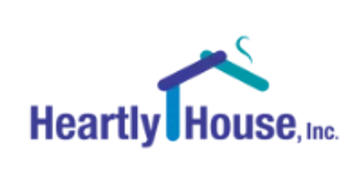 Logo of Hearty House, Inc. with a stylized house roof.