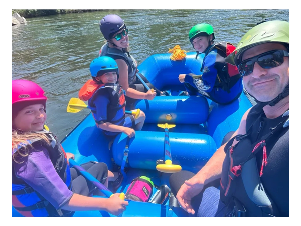 Going with the flow on a raft down the south fork of the American river from Lotus